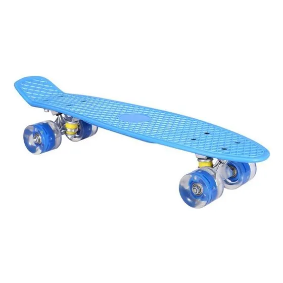 Patineta Skate Penny Mini Long Board Llanta Goma, Con Luces