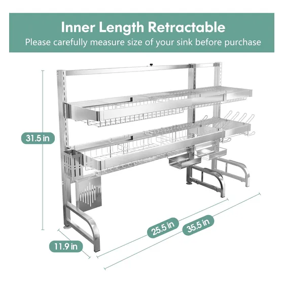 Majalis Escurridor Plato Ajustable Acero Inoxidable 3 10