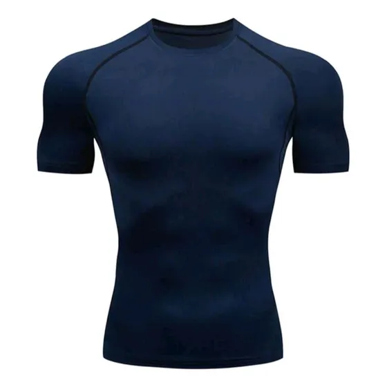 Camisa Licra Manga Corta Deportiva Para Hombre 