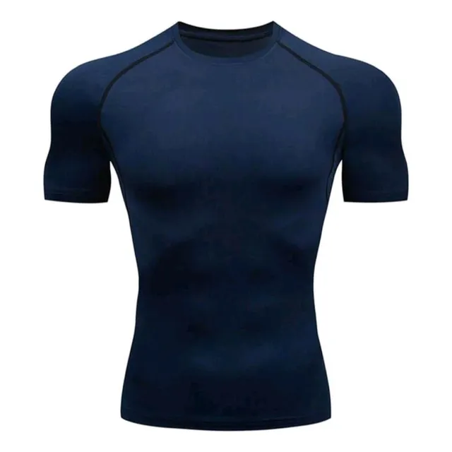 Camisa Licra Manga Corta Deportiva Para Hombre 