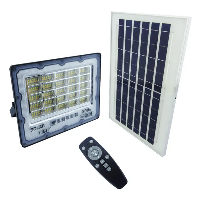 Foco Proyector Solar Led 200 Watt Dúo Color Panel Solar 250 