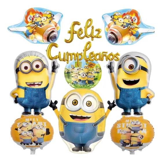 Set De Globos Metálicos Para Fiesta Infantil Los Minions