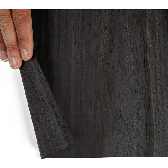 Lâmina De  Madeira Ébano Preto Para Revestimento 140x65cm 