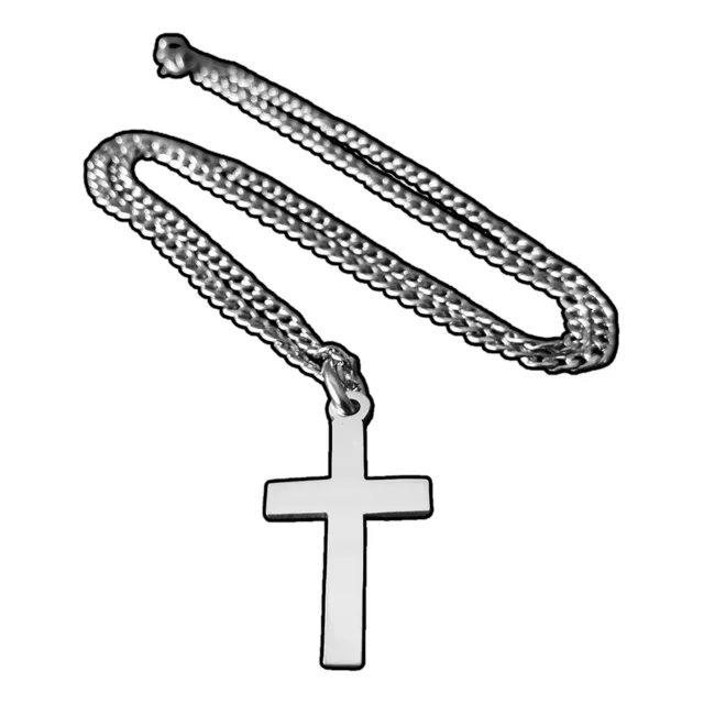 Dije Crucifijo De Metal Cadena Para Caballero Collar Mod 2