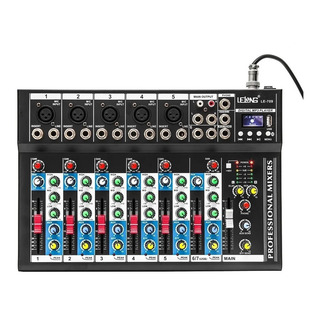 Mesa De Som Bluetooth Usb Mixer Mp3 Digital 6 Canais Le-709 Mesa De Som Bluetooth Usb Mixer Mp3 Digital 6 Canais Le-709