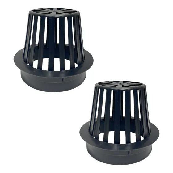 Kit com 2 Protetor de Calhas Ralo Abacaxi Plástico Anti-folhas Para Calha E Tubo 100mm - 4 Polegadas