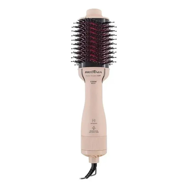 Escova Secadora alisadora e modeladora Britânia BEC07R 4 Em 1 1300W Rosa Escova Secadora alisadora e modeladora Britânia BEC07R 4 Em 1 1300W Rosa