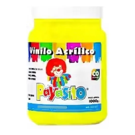Vinilo Acrílico Payasito 1000gr Amarillo Neón Fluorescente