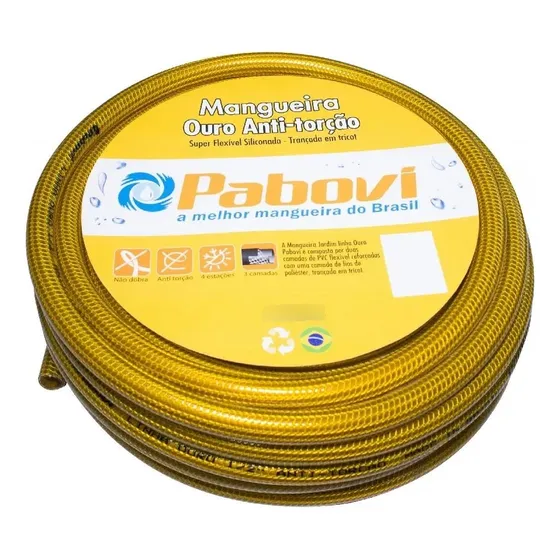 Mangueira Jardim Ouro Ultra Resistente 1/2 Anti Torçao 30m Cor Dourado-escuro