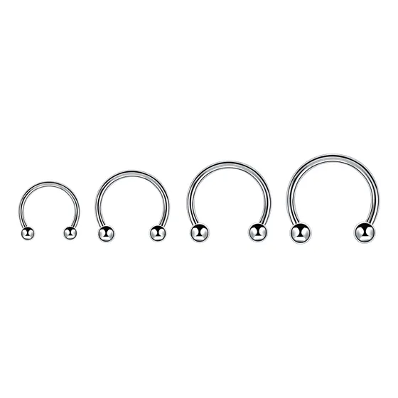 Piercing Circular Barbell Acero Quirurgico 316l 4und  1 C/u