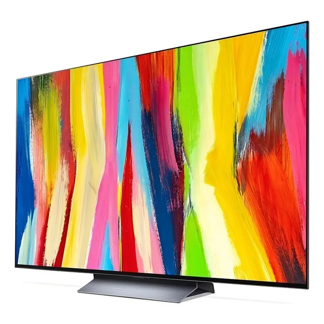 Smart TV de 77" LG EVO OLED77C2 4K color gris