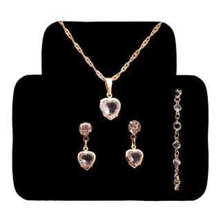 Corrente Feminina+ Pulseira+ Par De Brincos Folheados A Ouro Corrente Feminina+ Pulseira+ Par De Brincos Folheados A Ouro