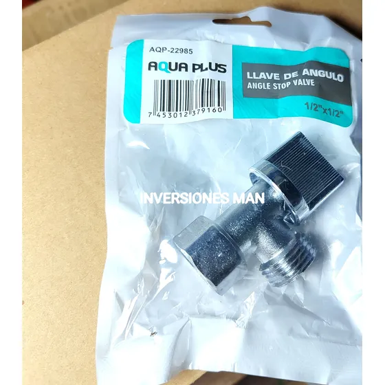 Llave Arresto Sanitario Wc Poceta 1/2 X 1/2 PuLG Clase A