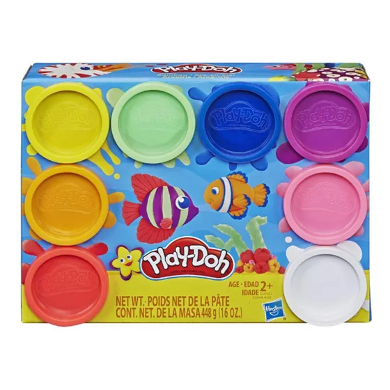 Massa De Modelar Play-doh 8 Potes Clássicos, Massinha Mar