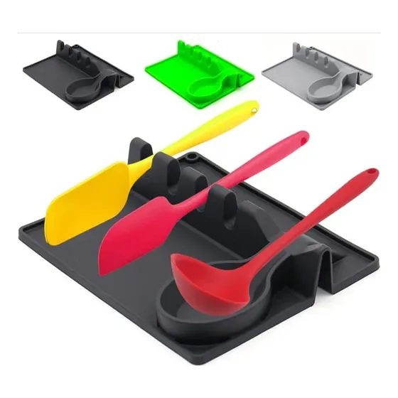 Soporte En Silicona Reposa  Cucharas  Espatulas Para  Cocina