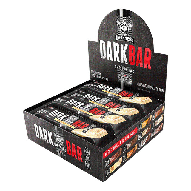 Suplemento Em Barra Darkness  Dark Bar Carboidratos Dark Bar Sabor  Creme De Coco Com Cast...