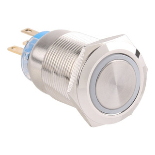 Interruptor Liga Desliga 19mm Led Branco 12v 24v + Conector Interruptor Liga Desliga 19mm Led Branco 12v 24v + Conector
