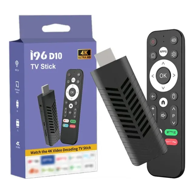 Convertidor Smart Tv Stick Topleo I96 D10 16gb 4k Android 13 Negro De Voz