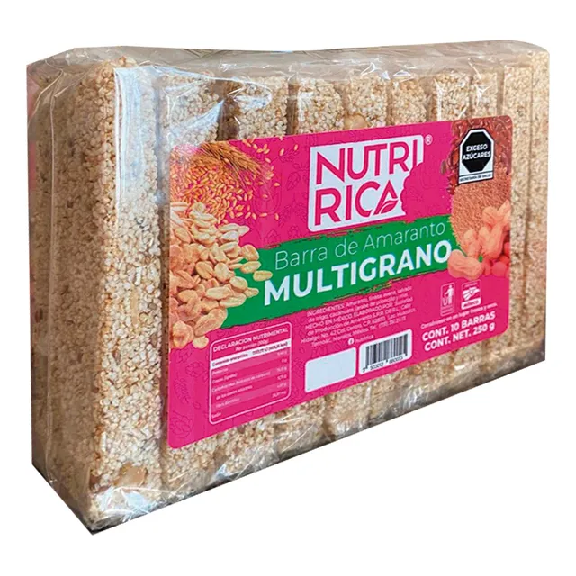 Barra 10paq Amaranto Linaza Avena Cacahuate Proteina