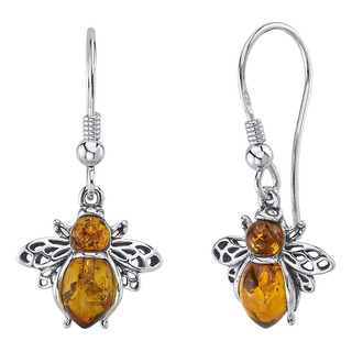 Pendientes De Abeja De Ámbar Báltico Auténtico Peora Para Mu Pendientes De Abeja De Ámbar Báltico Auténtico Peora Para Mu
