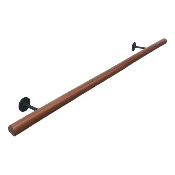 2 Barra De Ballet Fixa Madeira 2 Metros + 3 Pares De Suporte