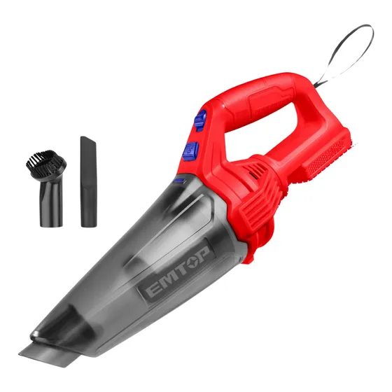 Aspiradora A Bateria Para Auto 20v 0,5l Emtop Color Rojo