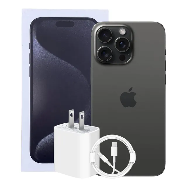 Apple Iphone 15 Pro Max (256 Gb) - Esim Titanio Negro Con Ca Negro (Reacondicionado)