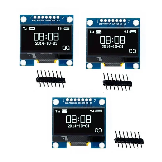 3 Pzas Pantalla Oled 128x64 De 0.96 Azul 7 Pin