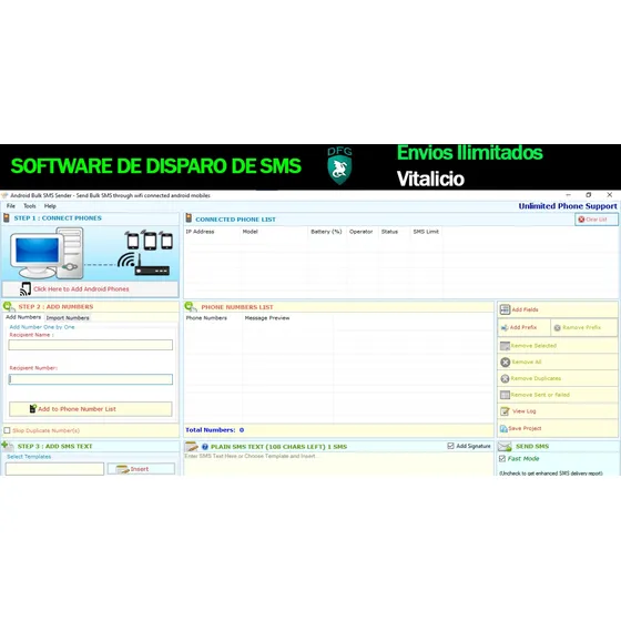 Software De Disparo De Sms Em Massa Vitalicio Ilimitado