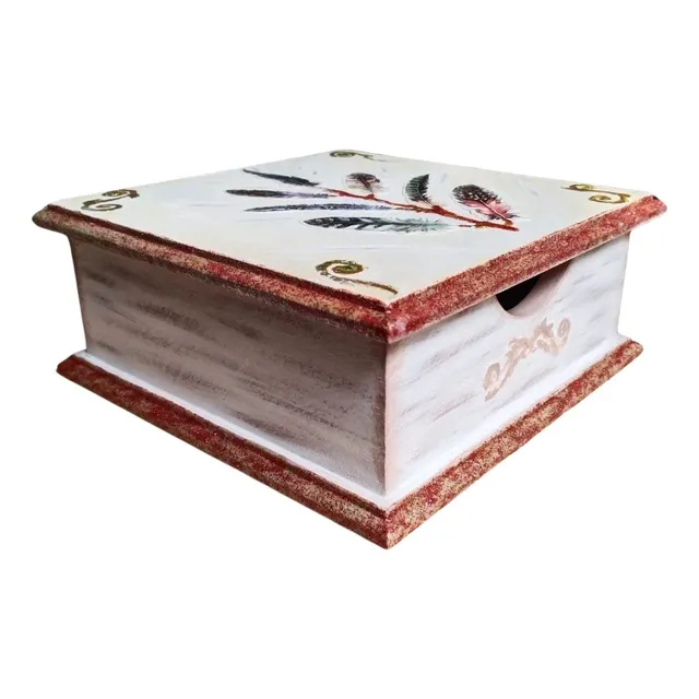 Servilletero Decorado Y/o Caja Organizadora Madera 