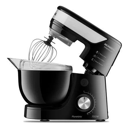 Batedeira Planetária, Mondial, 700w - Bp-01p-b Preto 127v 60 Hz