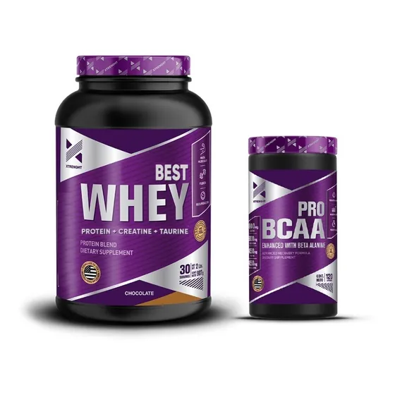 Xtrenght Proteina 1kg + Bcaa Aminoacidos 120 Capsulas Oferta