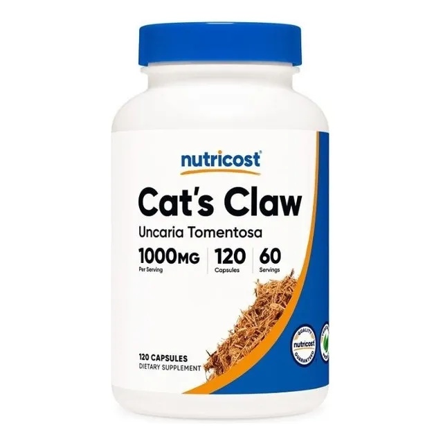 Nutricost Uña De Gato Cat Claw 1000mg 120cap 60serv Sabor Sin Sabor