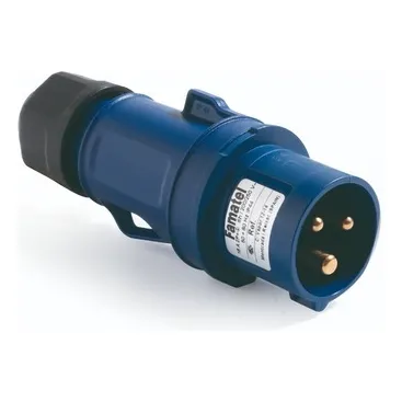 Enchufe industrial Famatel Macho2P+T 16a6h-200-250v50-60hz Ip44 color azul