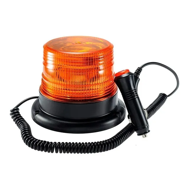 Circulina Estroboscópica Ámbar 12 Led Base Magnética 12/80v 