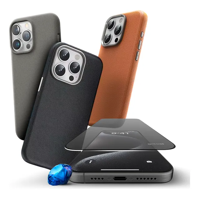 Capa Case Couro Capinha Para iPhone 15 Ao 16 Pro E Pro Max