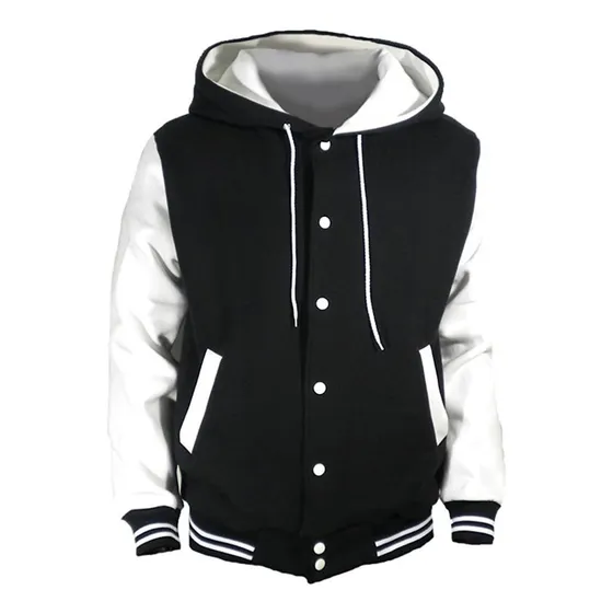 Chaquetas Universitaria 2 Tonos Con Capucha Tela De Mono