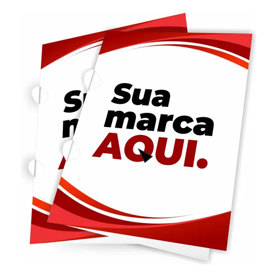 Pastas Papel Personalizadas Com Orelha - 100 Und