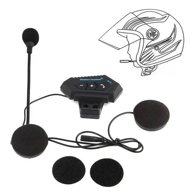 Auricular Casco Moto Con Microfono Comunicacion 5.0