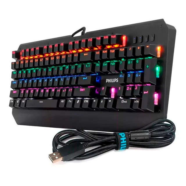 Teclado Con Cable Usb Para Juegos Philips G413 Mecanico