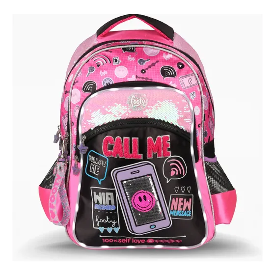 Mochila Espalda Footy Call Me Luz Led