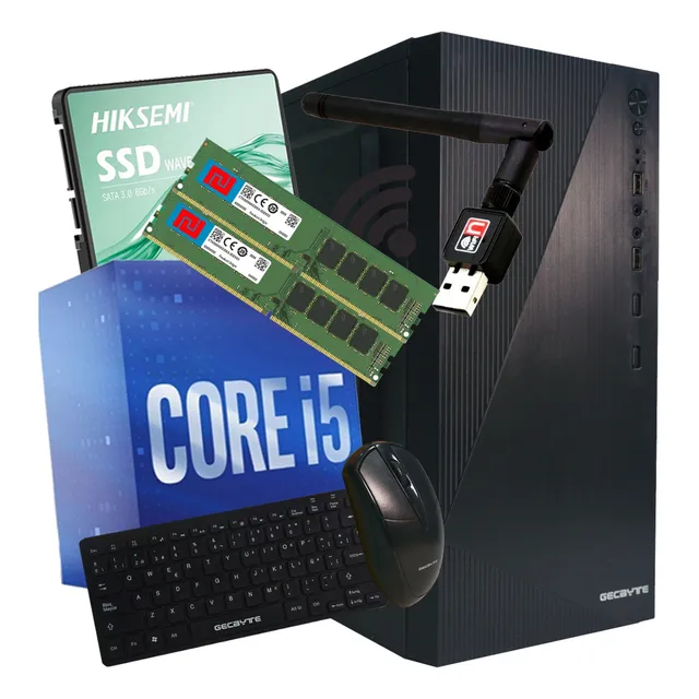 Pc Computadora I5 16gb 240 Ssd Wifi Teclado Mouse Gecbyte