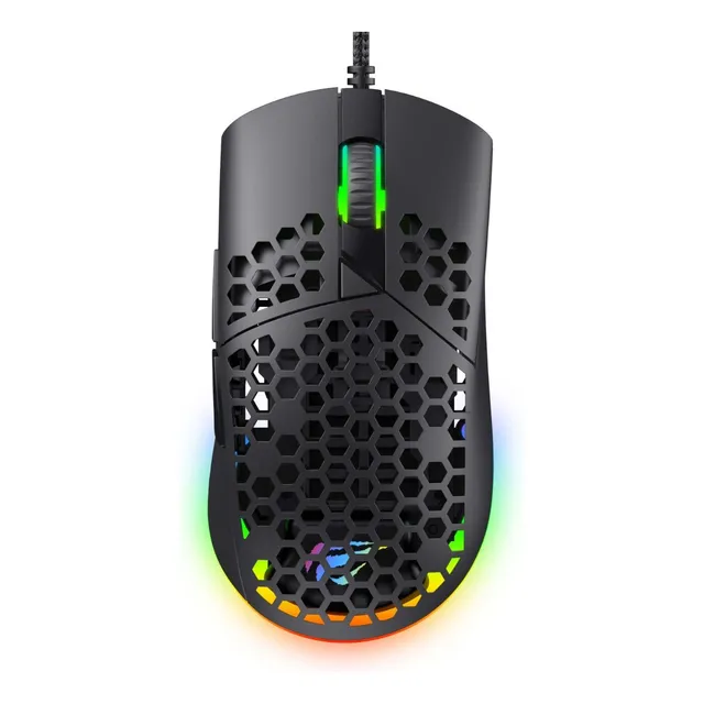 Mouse Gamer Havit Ms1036 Rgb Programable 7200 Dpi Negro