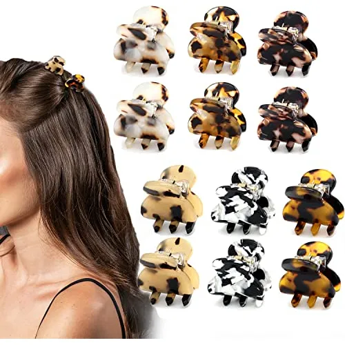 Cobahom 12 Pcs Pequeños Clips De Pelo Mini Garras De Wnqyj