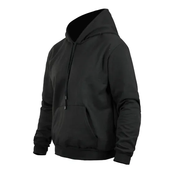 Sudadera Negra Con Capucha Para Hombre Afelpada Hoodie