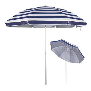 Guarda Sol 260 Cm AlumĂnio Articulado Grande Praia Piscina Cor Listrado Azul Guarda Sol 260 Cm AlumĂnio Articulado Grande Praia Piscina Cor Listrado Azul