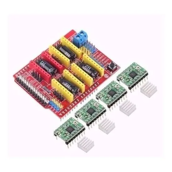 Kit Shield Cnc V3 + 4 Drivers A4988 Arduino