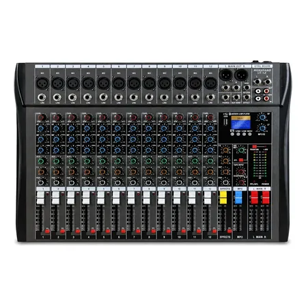 Mesa De Som Profissional 12 Canais Usb/mp3 Palco/estúdio 127/220v