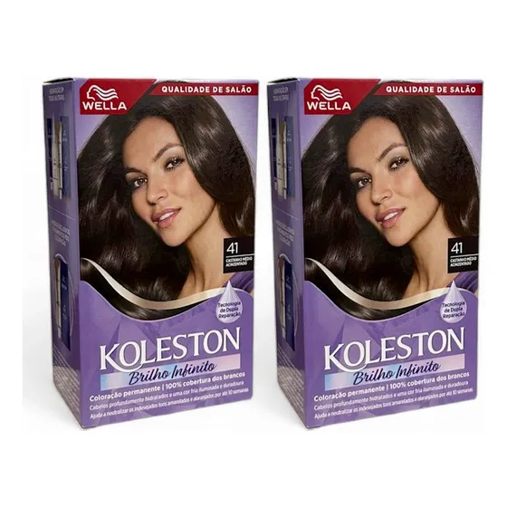Tinta P/ Cabelo Koleston 41 Castanho Médio Acinzentado 2unid