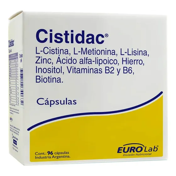 Cistidac 96 Caps Salud Del Cabello Y Uñas Eurolab Original